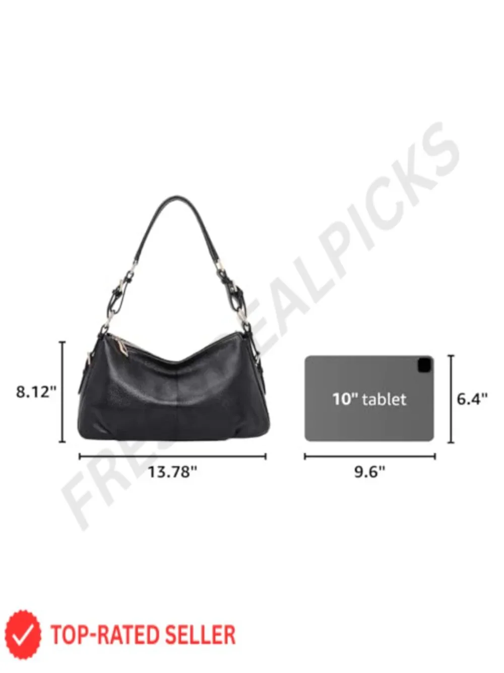 Genuine Leather Hobo Bag Adjustable Strap Shoulder Tote Purse